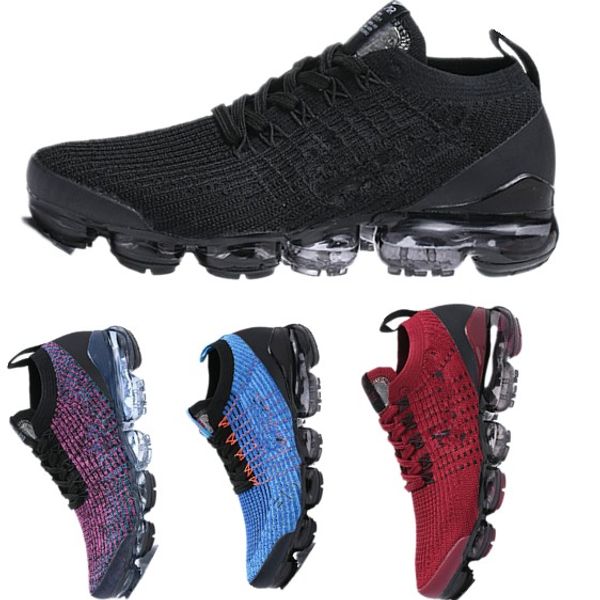 

2018 new running shoe for man woman mesh cushion triple black golden men shoes sports chaussures sneakers trainers 36-45