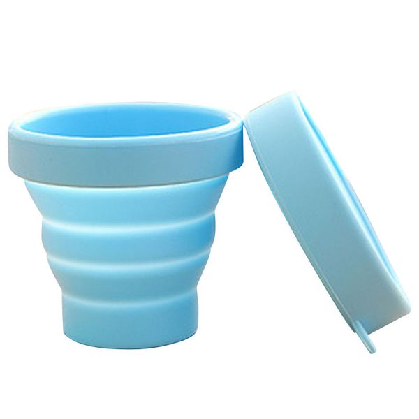 

outdoor tableware new portable silicone retractable folding water cup travel camping collapsible soft drinking cups