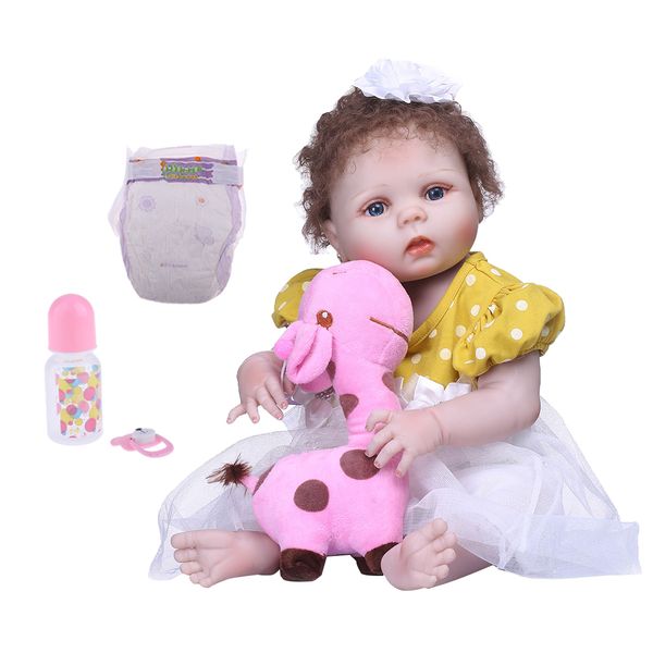 reborn baby dolls girl look real silicone pink outfit 22 inches