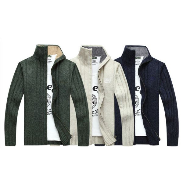 

mens sweate autumn mens long sleeve knitted cardigan full zipper sweater coat new solid color mens clothing winter casual outwear, White;black