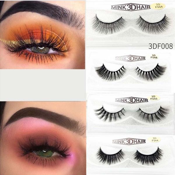 

200pairs/lot synthetic mink false eyelashes party outdoor performance makeup false lashes with glitter box large stock fast shipping