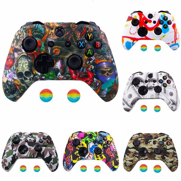 

9cwd6 ivyueen 1 silicone soft x sticks skin case cover + 2 x thumb protective caps grips for microsoft xbox one 1 wireless controller