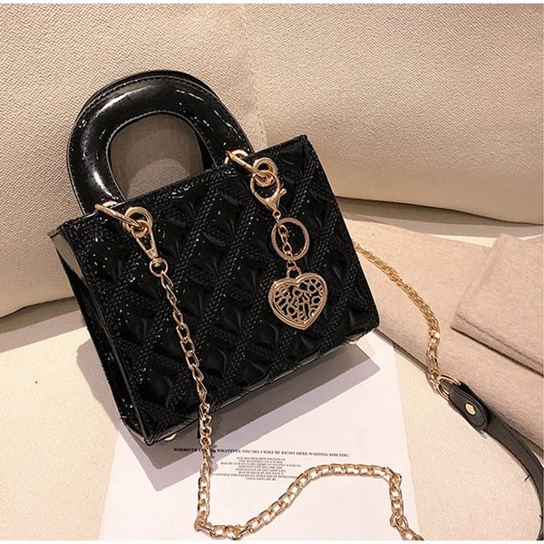 

tote мешок 2020 мода патентного нового кожи высокого качества женщин дизайнер сумочка lingge цепь плечо сумка