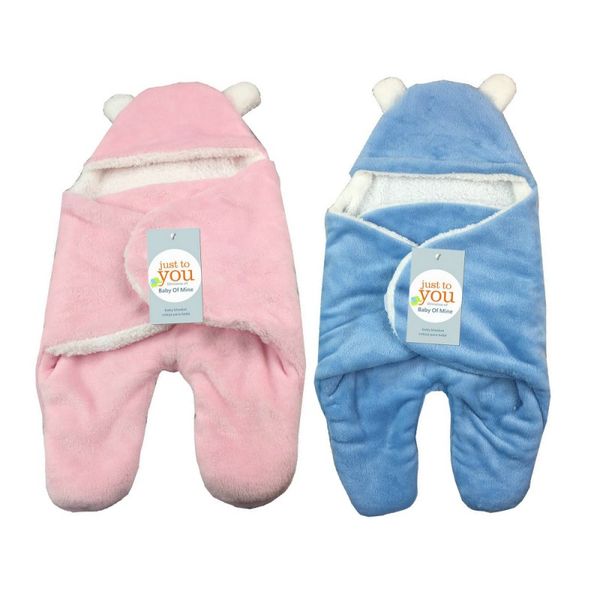 

winter baby blanket envelope swaddle wrap coral fleece newborn sleeper infant stroller wrap toddlers baby swaddling bag