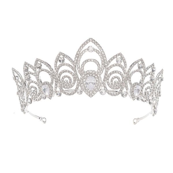 

eseres luxury vintage crystal tiara for queen bridal accessories women hair jewelry girls headbands, Golden;white