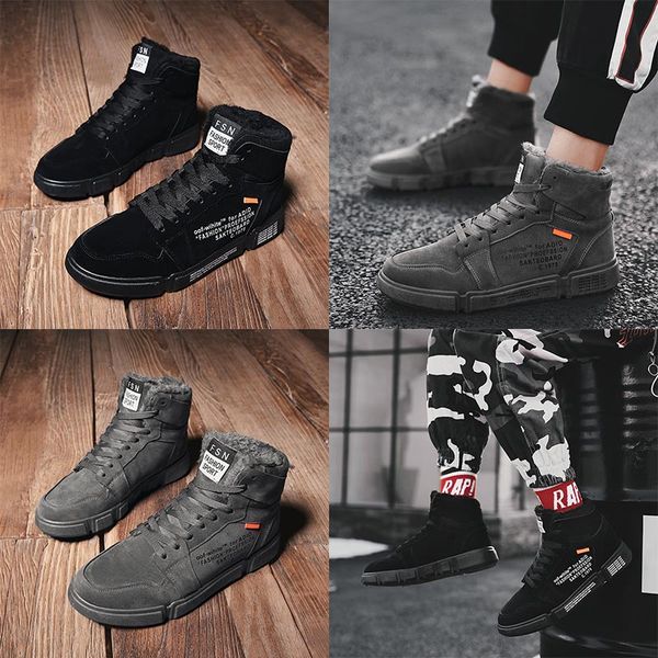 

wholesale fashion sport trainers mens high heel boots classic gery black flat shoes winter warm sneakers running shoes size39-44, White;red