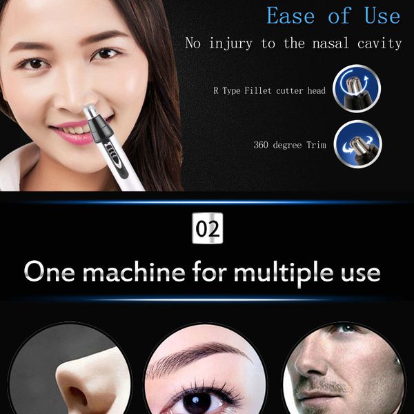 

km-6651 abs electric nose trimmer rechargeable nose hair trimmer ear nose meilleur coupe-nez et oreille 2019 trimer qmvjf