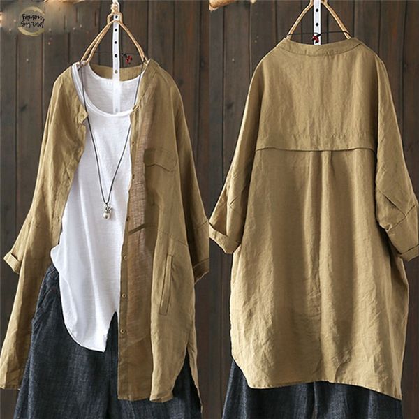 

plus size tunic women's blouse button down shirts 2019 fashion long sleeve cardigans patchwork casual blusas 5xl, White