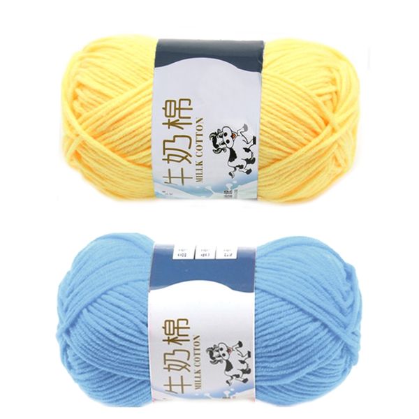 

2 группа молоко хлопок шерсть пряжа для ручного вязания (soft light blue / цыпленок желтый) линия rough о 2.5mm одеяло