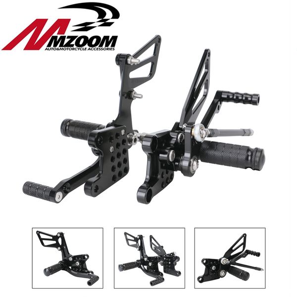 

cnc adjustable rearset footrest foot pegs rear footpegs kit for gsx-r600 gsxr600 k1 k2 k4 k5 2000-2005 sv650 sv650s