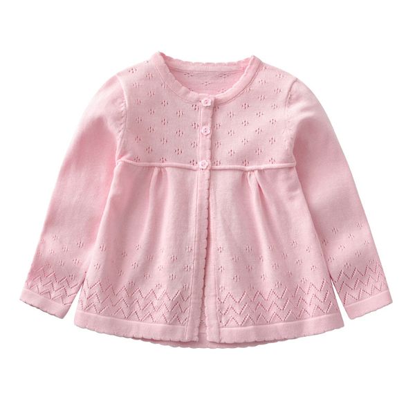 

autumn baby sweater for girls cardigan cotton solid fashion summer fall kids knitting clothes pink white children boutiques, Blue