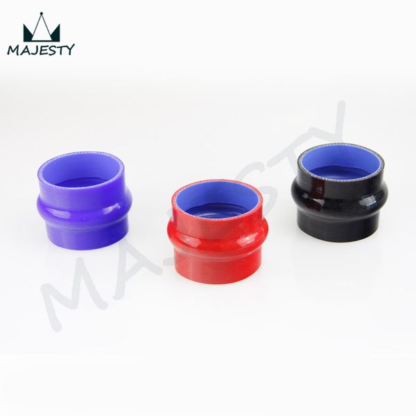 

3" 76mm hump straight silicone hose intercooler coupler tube pipe black/blue/red