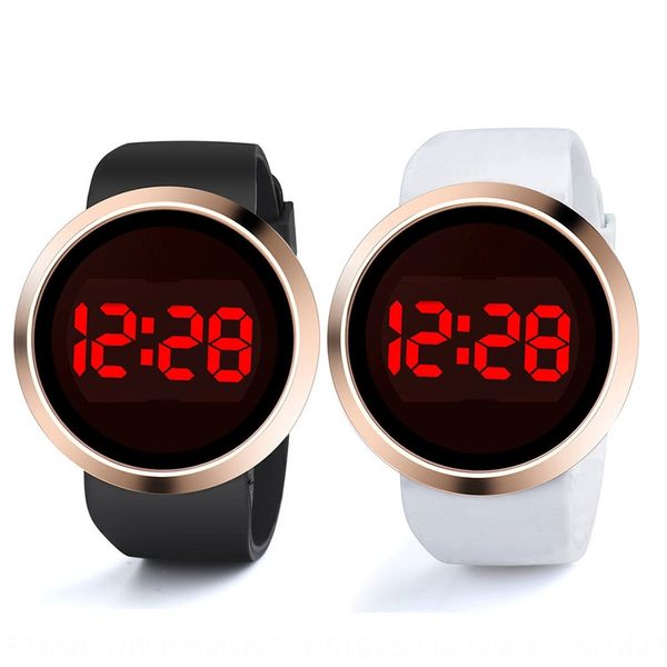 

led couple electronic touch alloy led electronic couple business stable watch fashionable men's women's watch, Blue