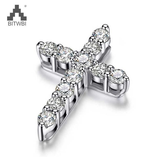 

925 sterling silver necklace zircon romantic cross cruise pendant for women girl female jewelry wedding gift