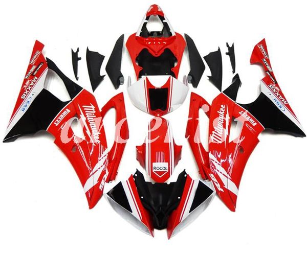 

4 gifts new abs full fairings kits fit for yamaha yzf-r6 2008 2009 2010 2011 2012 2013 2014 2015 2016 bodywork set red gloss black