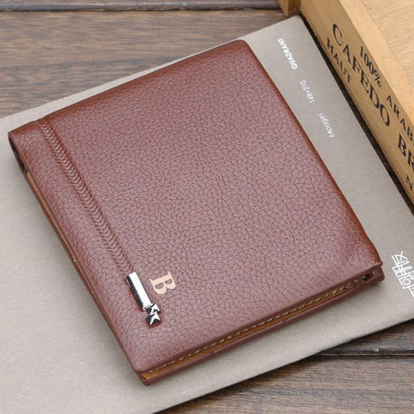 

bifold wallet for men pu leather slim card holder organzier purse with sim slot popular, Red;black