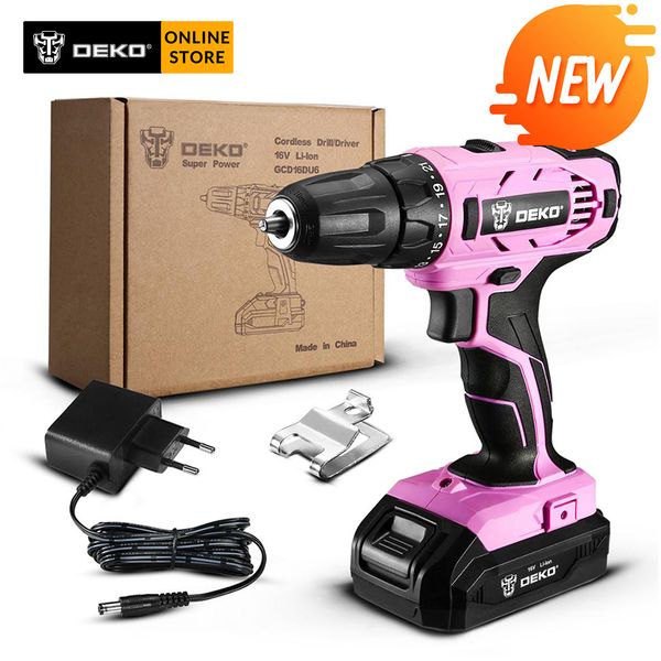 

deko gcd16du6 16v max electric screwdriver cordless drill mini wireless power driver dc lithium-ion battery 2-speed