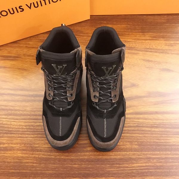 

fast delivery new men's luxury sports casual shoes fashion brand winter design platform high-classic pattern jjd, Black