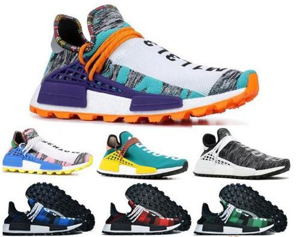 

designer sneakers pw hu holi nmd mc human race popcorn shock absorption midsole men womens sports running shoes size 36 to 48
