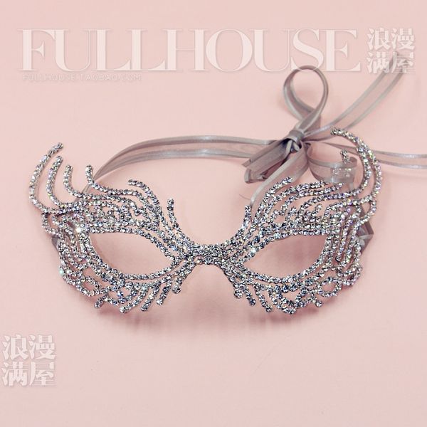 

rhinestone mask crystal eyeglass alternative quinceanera tiara wedding hair decoration hair jewelry wholesale, Golden;white