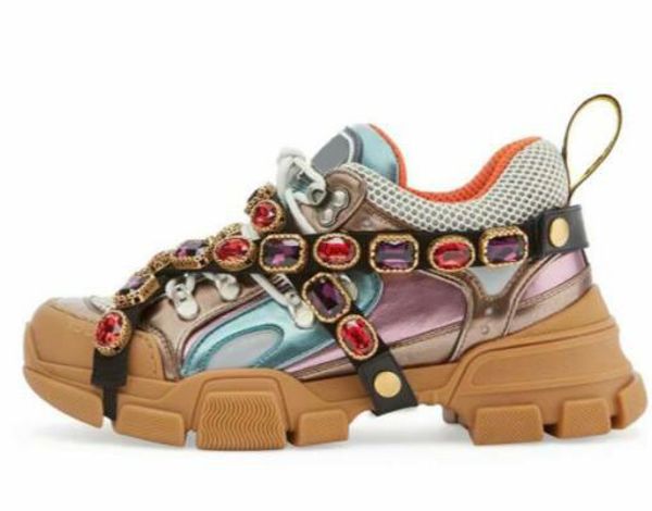 

2018 Flashtrek Casual shoes with Removable Crystals Womens MEN Designer Running Sneakers Mountain Climbing Shoes Outdoor Hiking boots