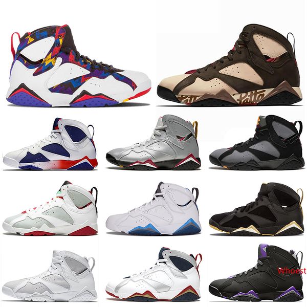 

patta jumpman 7 7s men basketball shoes raptors olympic gmp french blue ray allen tinker alternate hare designer trainers sneakers