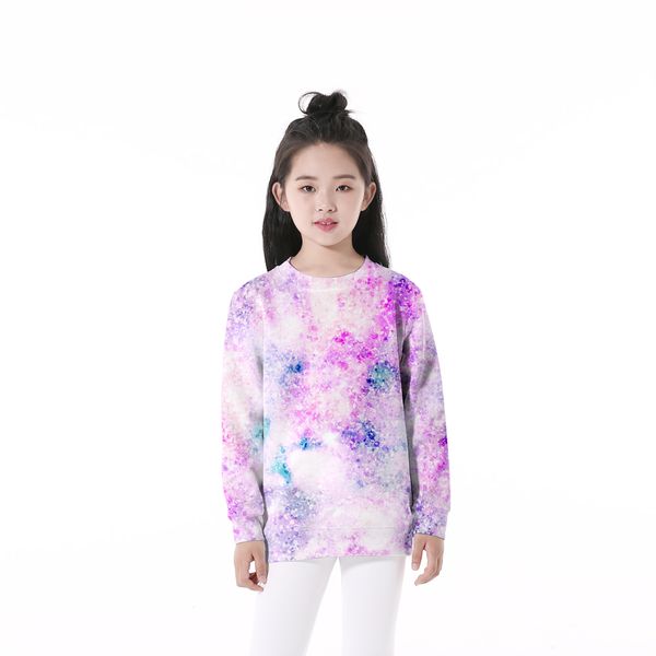 

anti-samely 3d printing pin'k children o-neck sweatshirts baby boys girls child long sleeves kids clothes, Black
