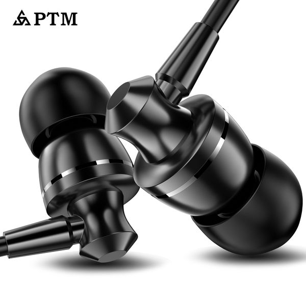 

ptm d11 universal earphones noise isolating headphone in ear earbuds headset with mic for huawei xiaomi for mp4 mp3 kulaklik lowest price