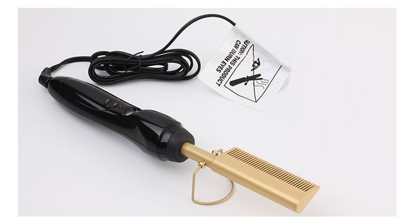 

hair curler iron comb wet dry hair use hair curling iron straightener comb electric environmentally friendly titanium alloy