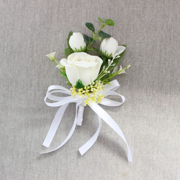 

bride groom bridesmaids corsage with silk ribbon wedding corsages prom pgraphy props