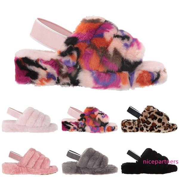 

2020 furry slippers fluff yeah slide australia fashion luxury designer women winter sandal casual shoes boots furry mirabelle pantoufle