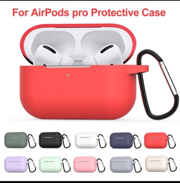 

100pcs for apple airpods 3 protective shockproof silicone case pouch with anti-lost strap dust plug for iphone 7 earphone