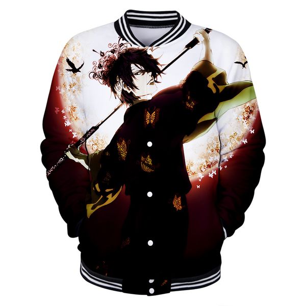 

gintama 3d long sleeve casual baseball jackets 2019 casual fashion kpop hip hop warm college, Black;brown