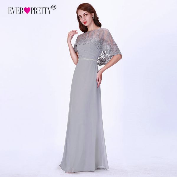 

серые вечерние платья длинные 2019 ever pretty ez07612gy кружева с половиной рукавов шифоновые вечерние платья женщины элегантные вечерние п, White;black