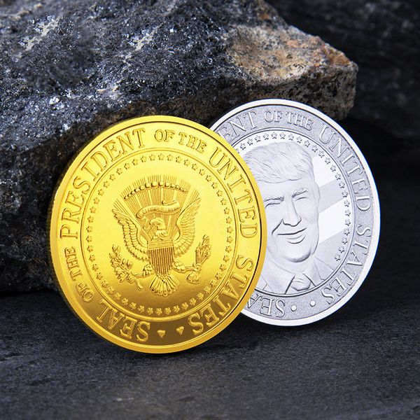 

дональд трамп памятная монета мир сорок пятый президент untied штаты badge metal craft collection gold silver