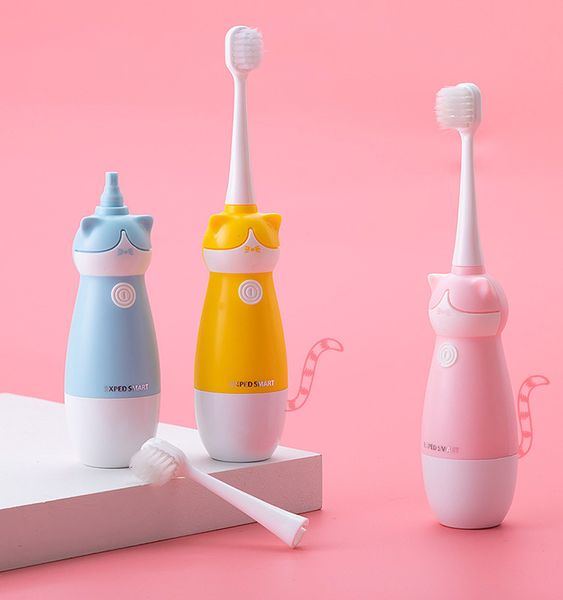 

children handle electric soft toothbrush cartoon ipx6 waterproof throw resistance kids sonic teeth brush for oral health