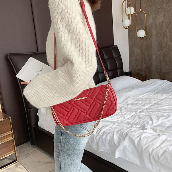 

women bags new fashion chain pu leather solid women's handbags ladies single shoulder messenger shopping bag casual crossbody