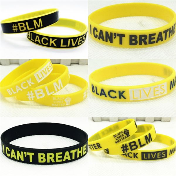 

black lives matternew arrival stainless steel punk charm wristband bangle for men fashion silicone bracelets jewelry #83124