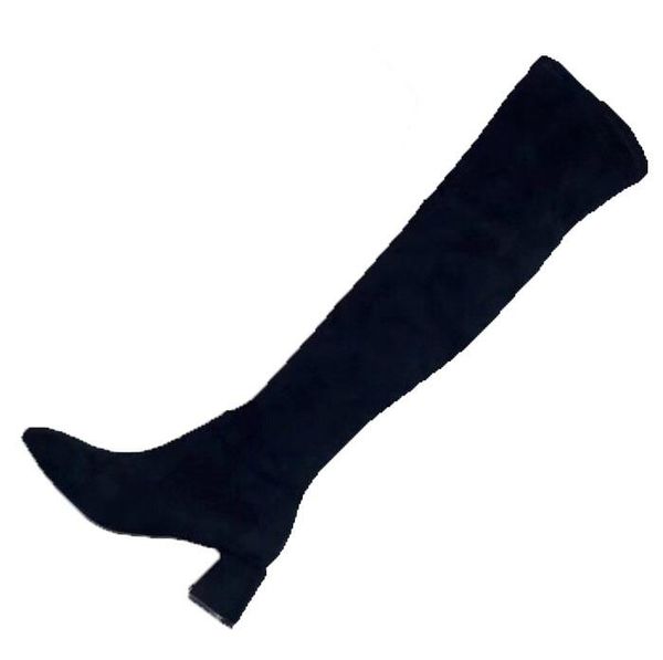 

colors genuine leather thigh high thick med heel boots designer runway fashion brand fashion designer wome, Black