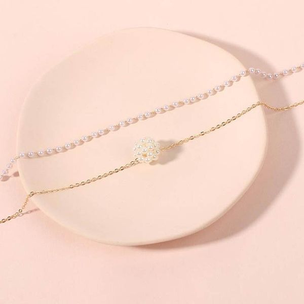 

vintage pearl necklace gold chain choker gothic angel necklace layered chains collier neck neckless women jewelry egirl gift, Silver