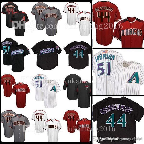 

Men's 44 Paul Goldschmidt 51 Randy Baseball Jersey Adult Paul Goldschmidt Arizona Retro Jerseys Diamondbacks