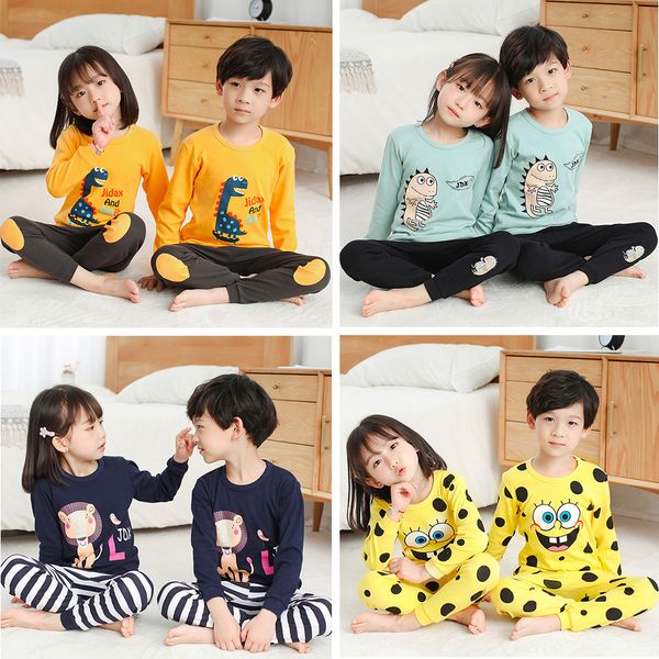 

дети homewear костюмы круглый воротник с длинным рукавом + длинные брюки одежда