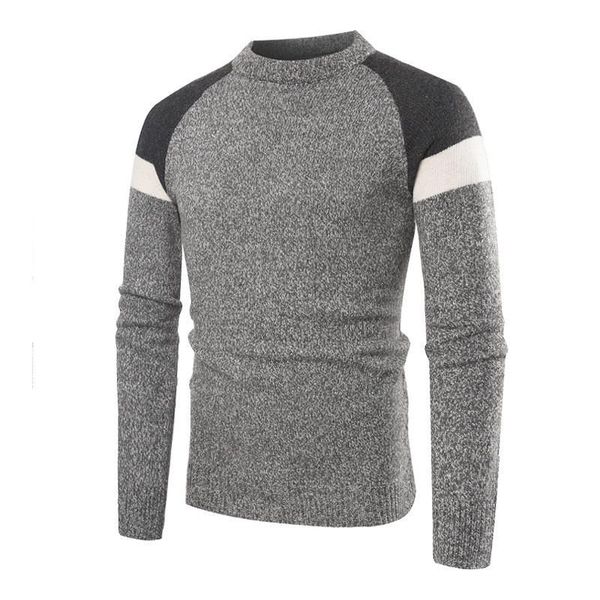 

panelled casual slim pullover long sleeve mens sweaters fashion crew neck males apparel mens designer sweaters, White;black