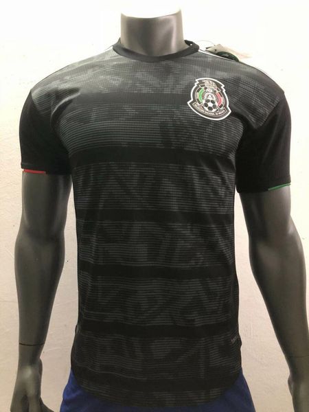 

2019 2020 mexico player version soccer jerseys raul h.lozano j.hernandez chicharito home 19 20 football shirt s-2xl, Black;yellow