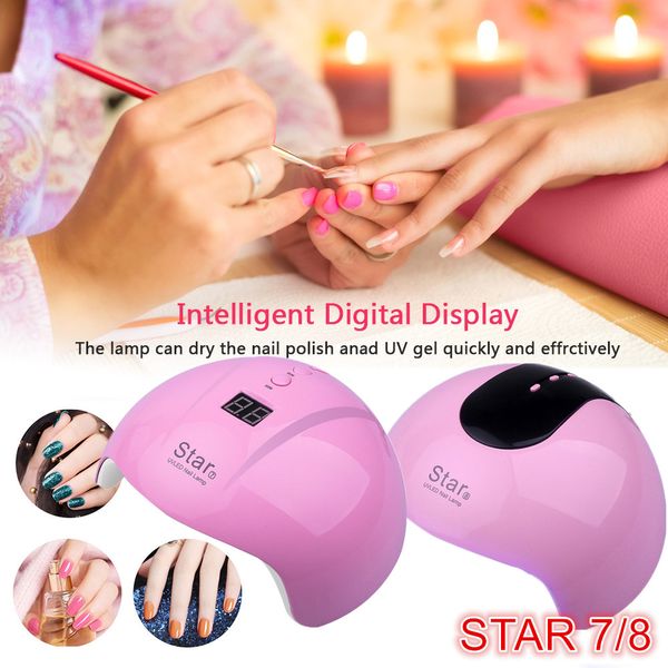 

36w usb nail dryer star7 star8 uv led lamp 30/60/90s timer fast curing all gels
