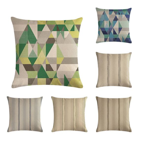 

геометрическая наволочка бросьте наволочки украшения наволочка подушку dropshipping площадь льняной главную диван декор zy1319