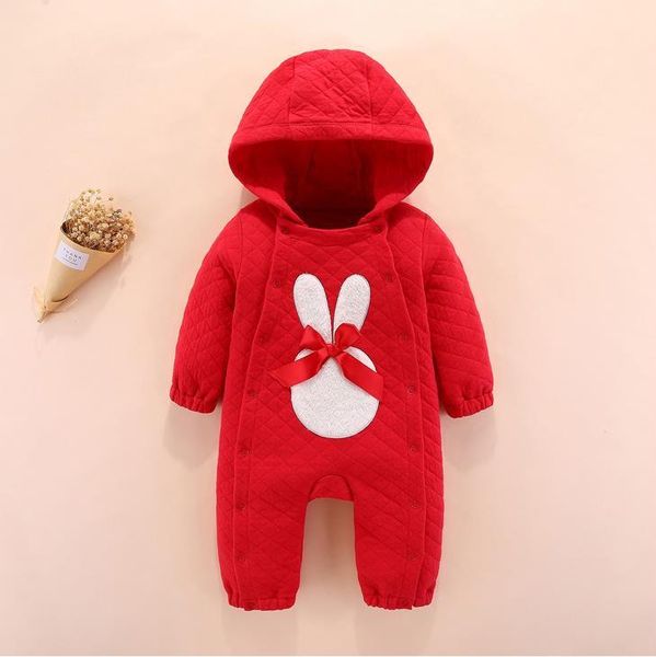 

winter warm baby girl clothes long sleeve children jumpsuit newborn baby rompers, Blue