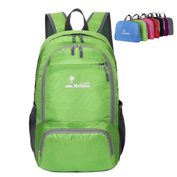 

customizable outdoor folding bag nylon waterproof storgage bag ultra-light backpack 30-35l folding backpack