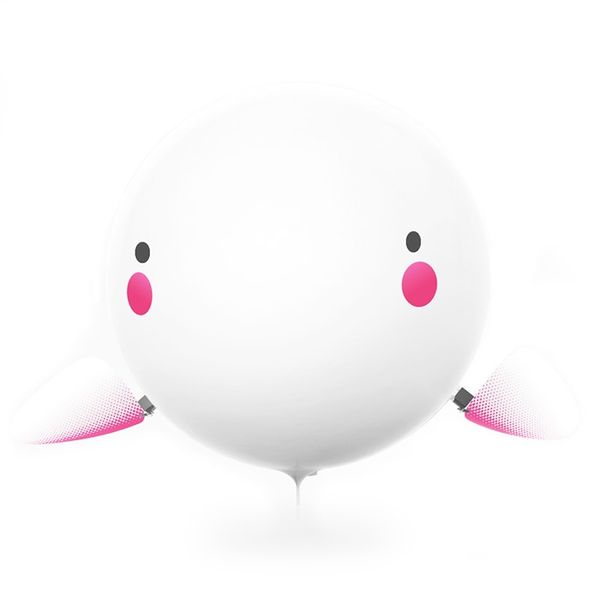 

jjrc h80 2.4g rc helium balloon robot 30mins flight / explosion-proof material