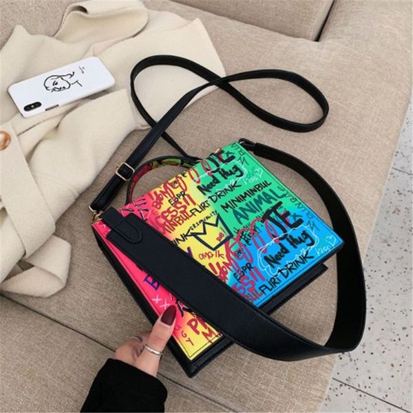 

One Shoulder Girls' Fashionable Women's Bags with Colorful Letter Messenger Bag Fashion4 PH-CFY2001131